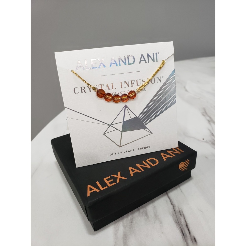 NEW Alex and Ani Crystal Infusion Pull Sterling Silver Chain Bracelet Pharaoh